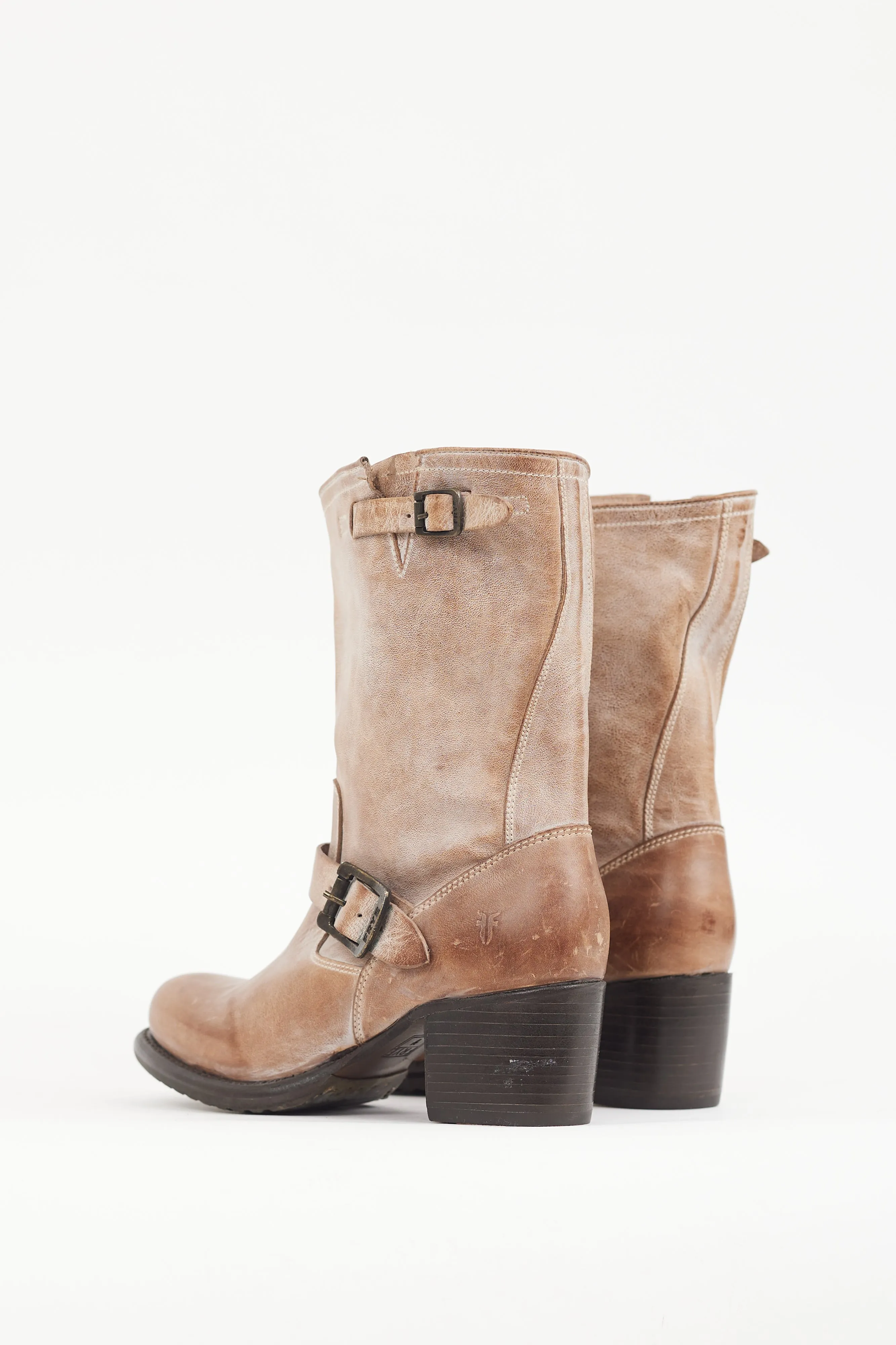 Beige Leather Vera Boot