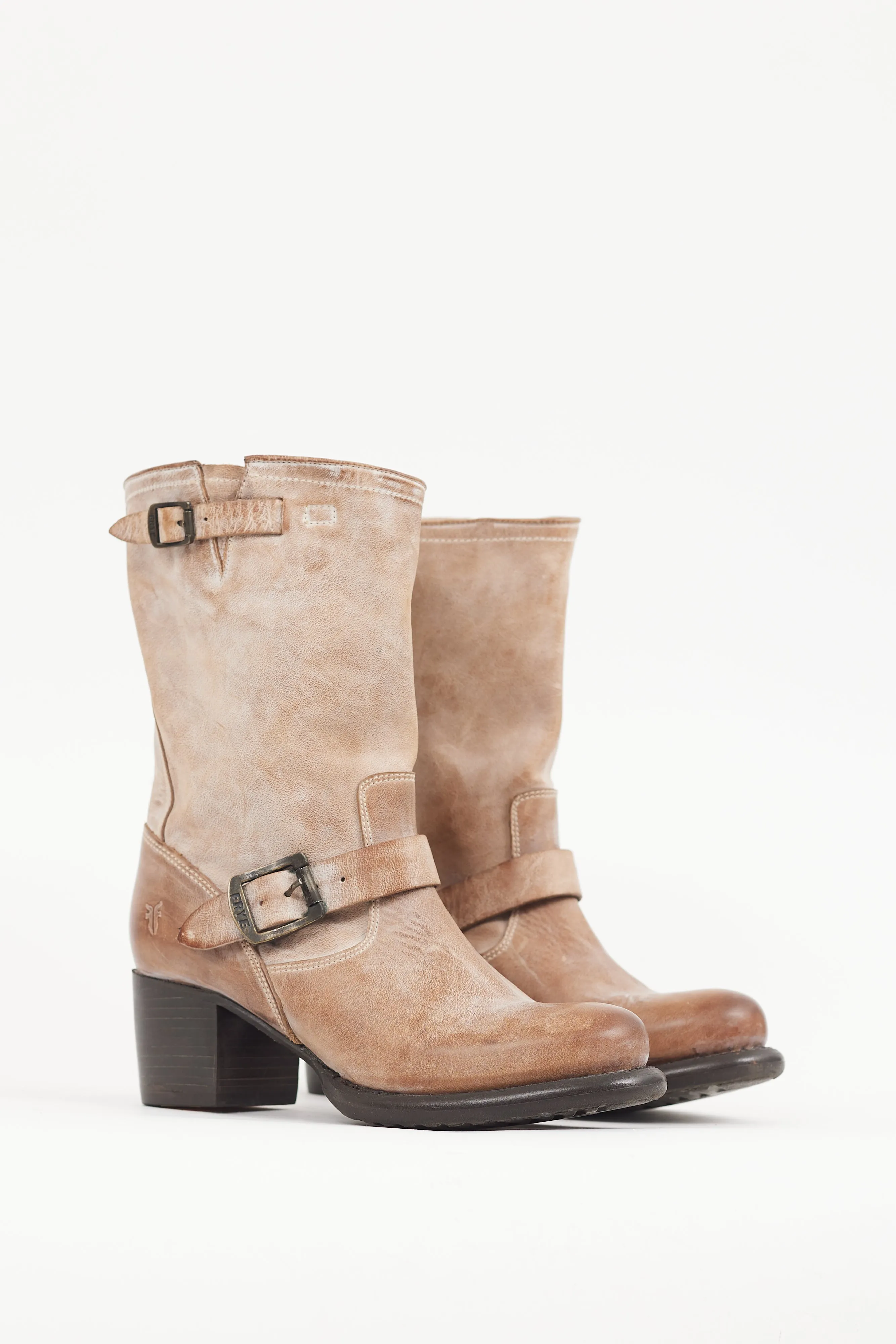 Beige Leather Vera Boot