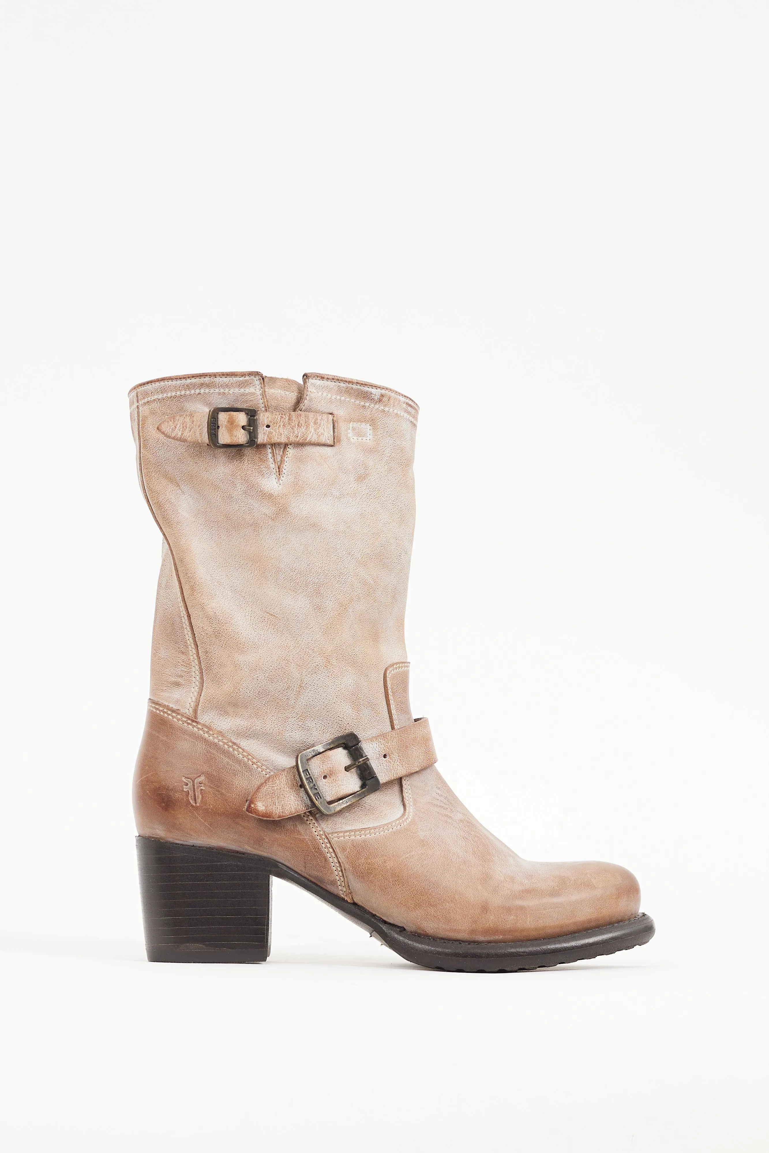 Beige Leather Vera Boot