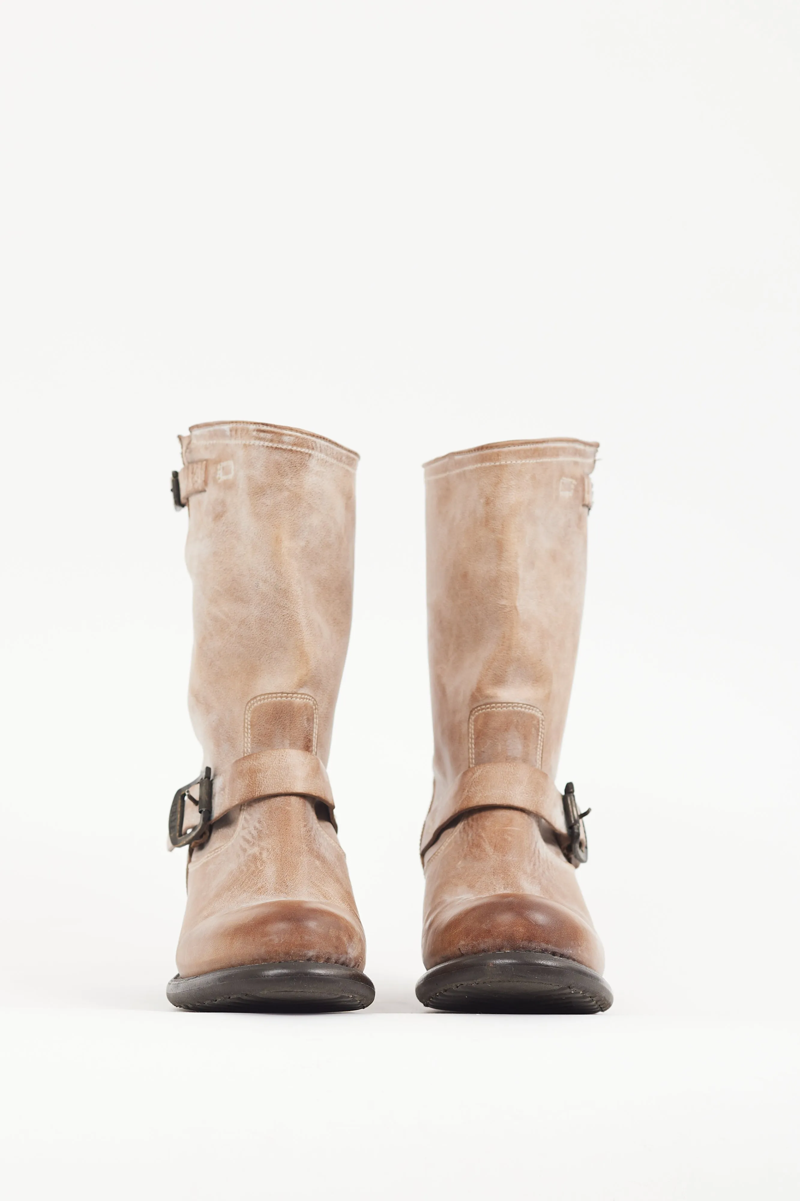 Beige Leather Vera Boot