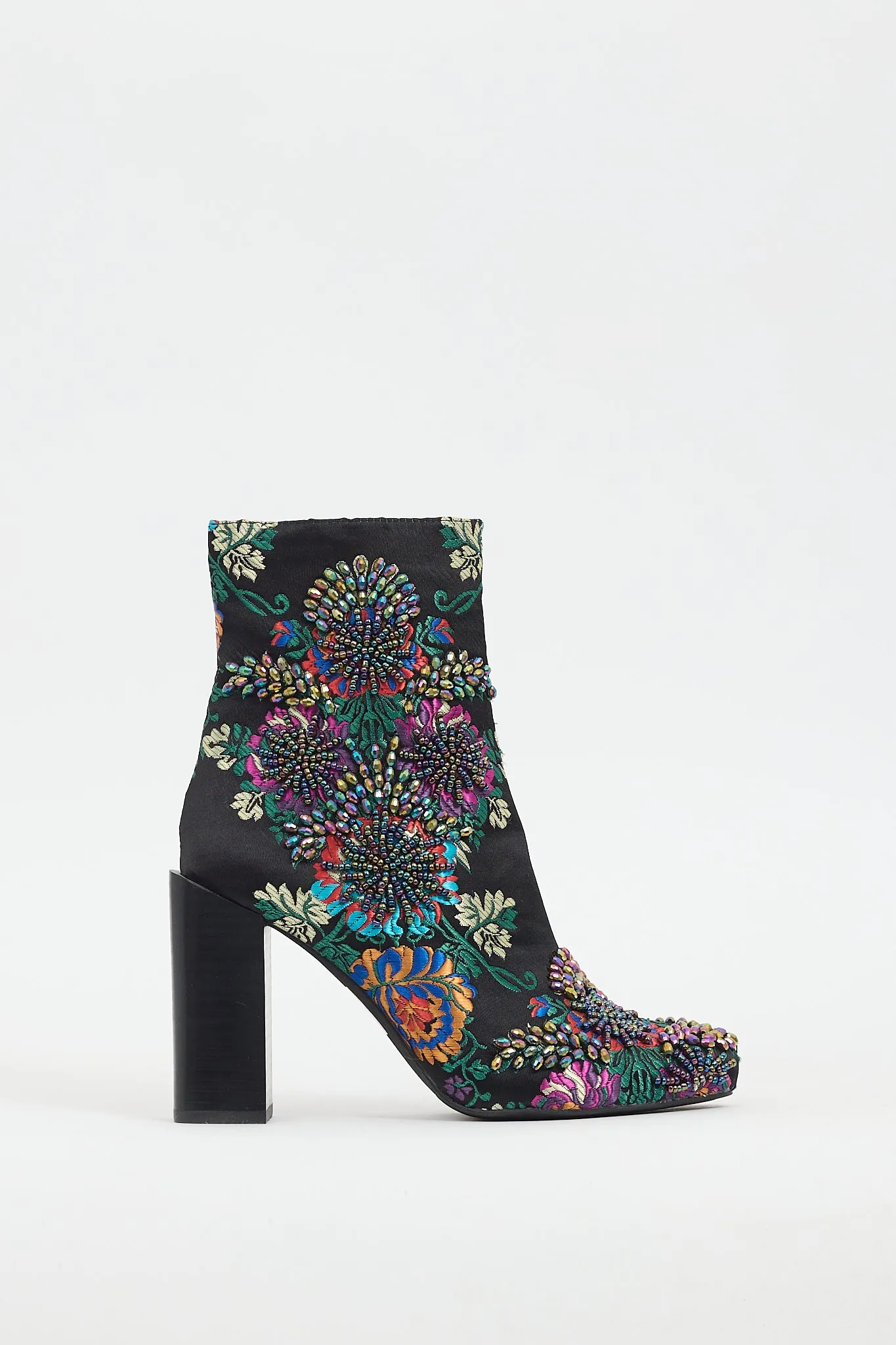 Black & Multi Sequin Brocade Stratford Boot