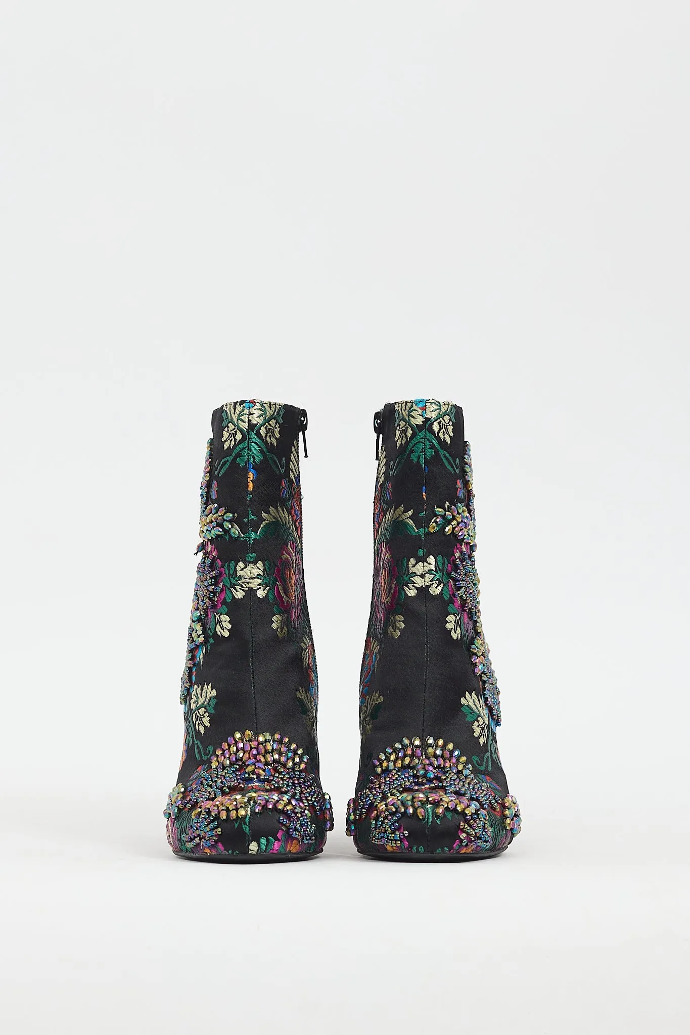 Black & Multi Sequin Brocade Stratford Boot