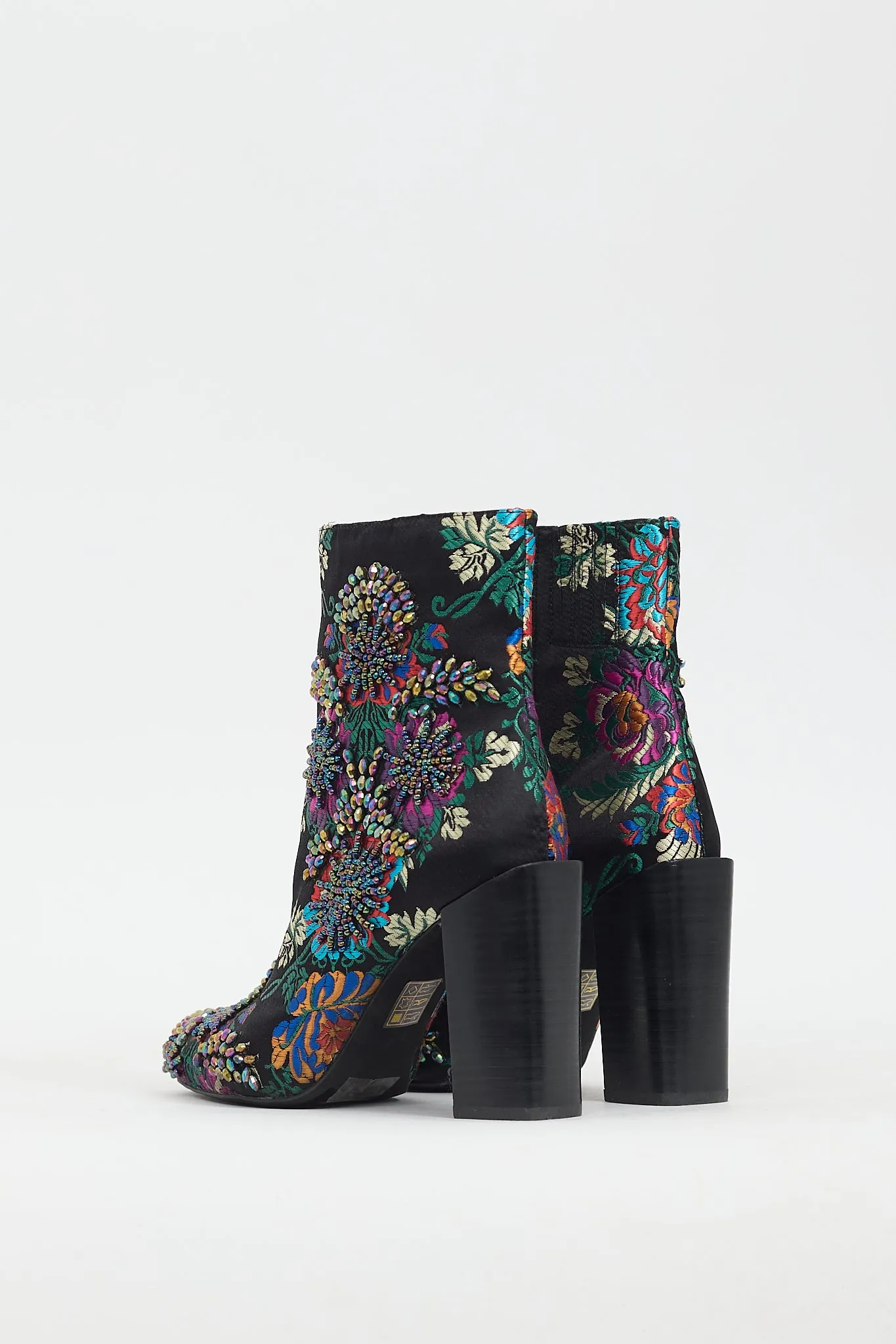 Black & Multi Sequin Brocade Stratford Boot