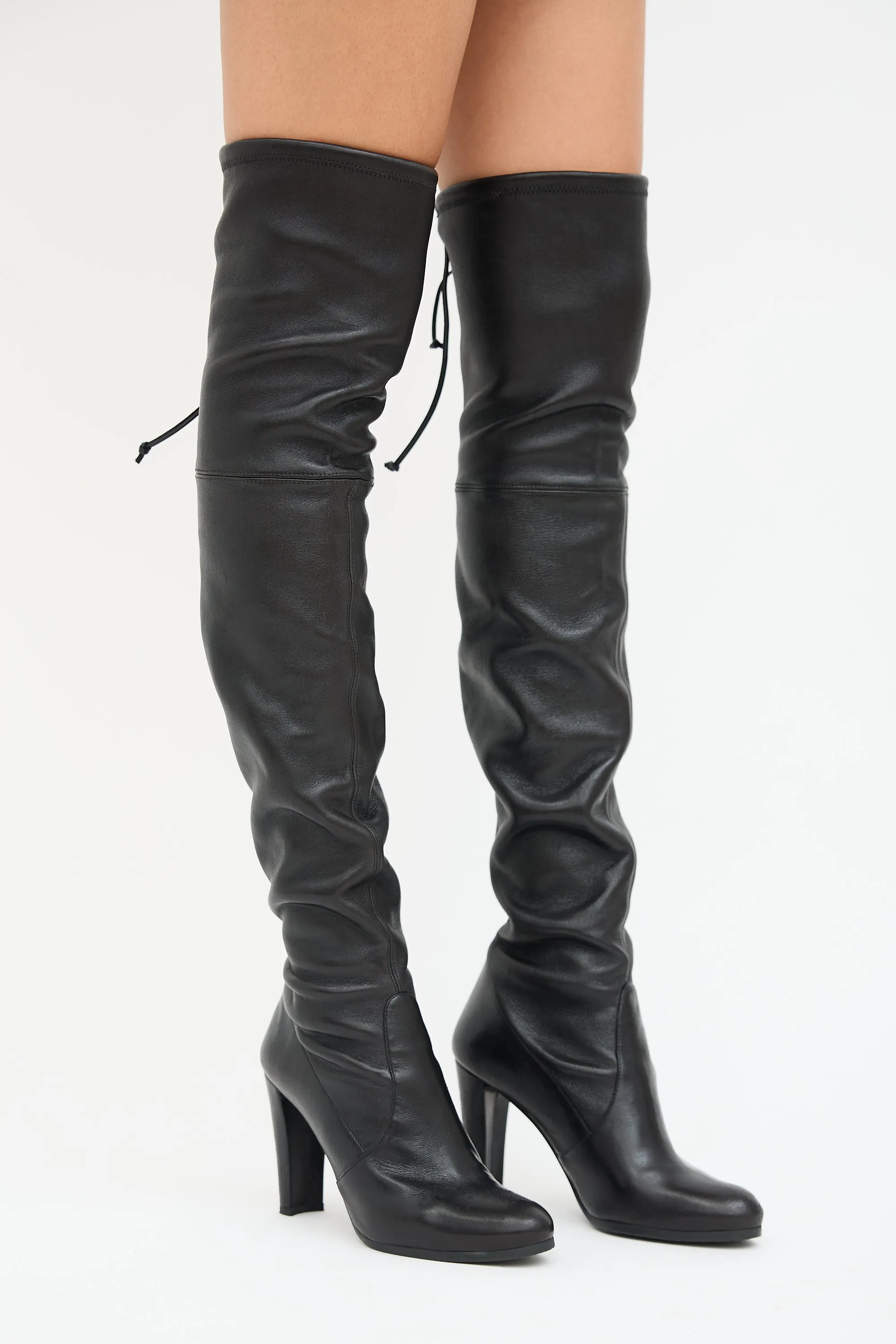 Black Leather Highland Boot