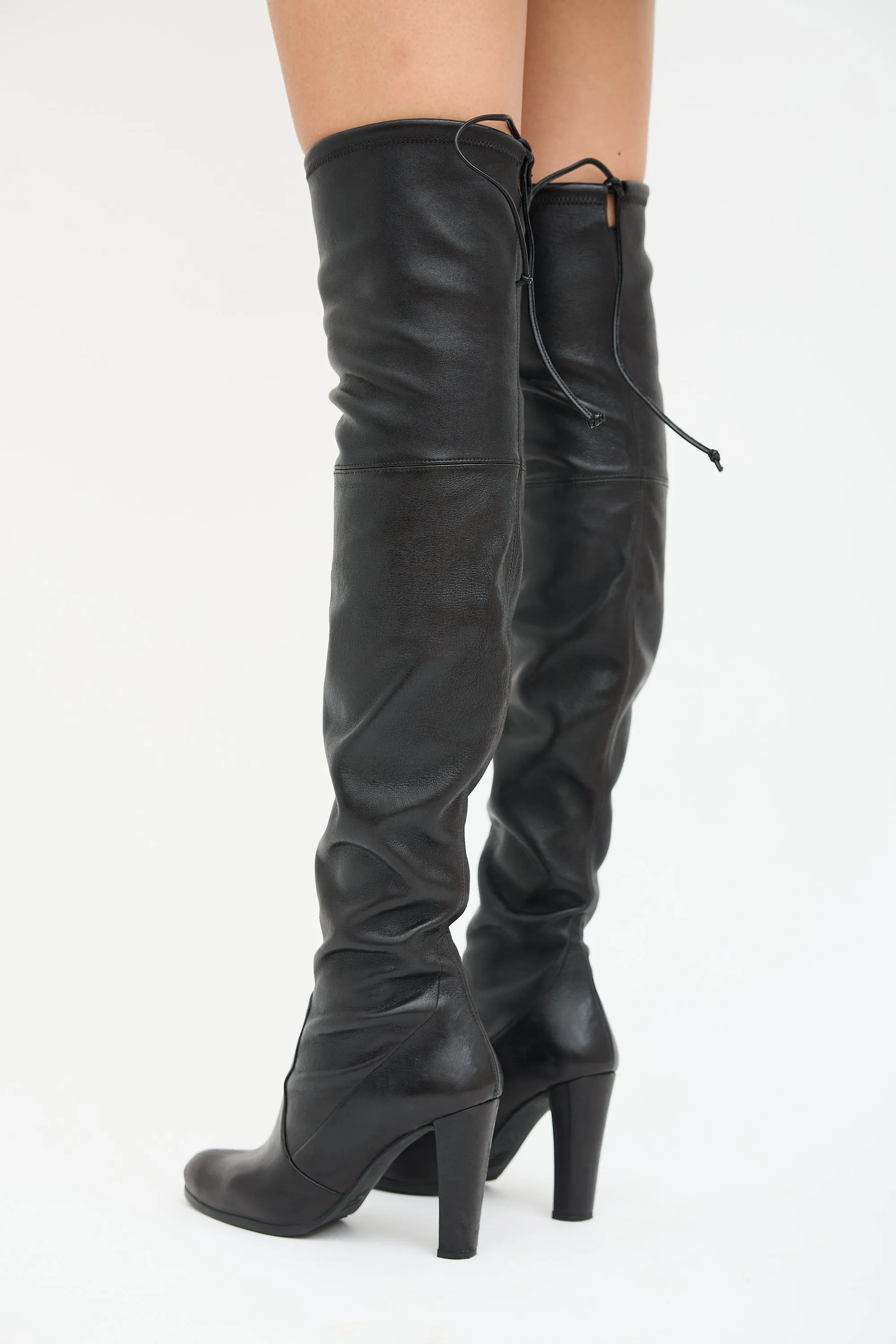 Black Leather Highland Boot