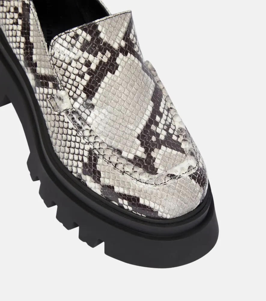 Dorothee Schumacher Printed leather platform loafers