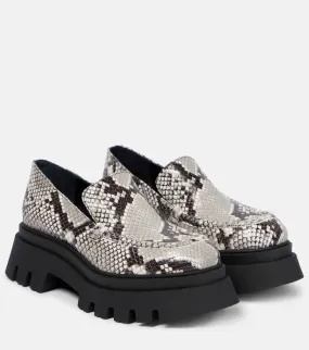 Dorothee Schumacher Printed leather platform loafers