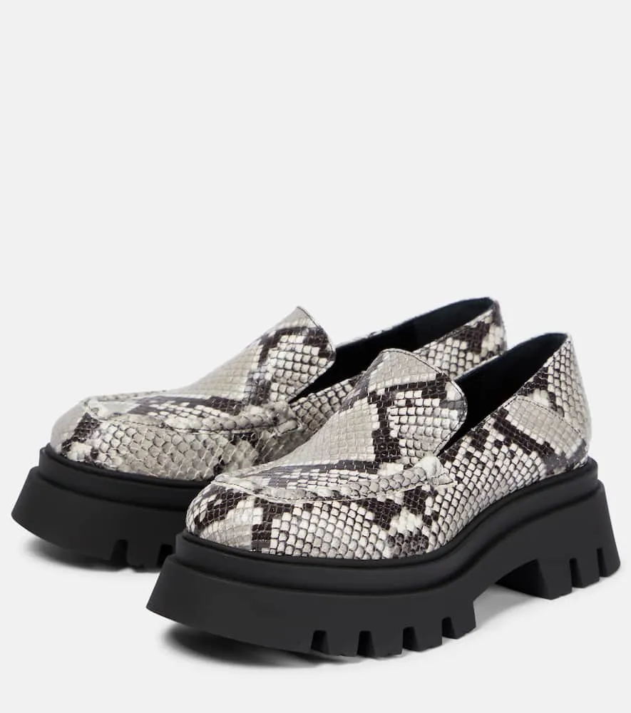 Dorothee Schumacher Printed leather platform loafers
