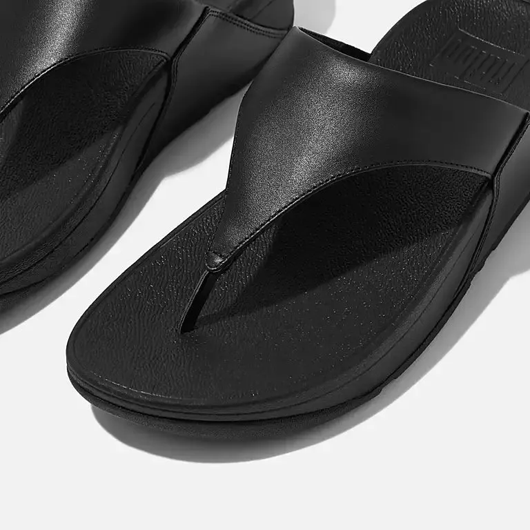 Fitflop - LULU Leather Toe-Post Sandal - Black