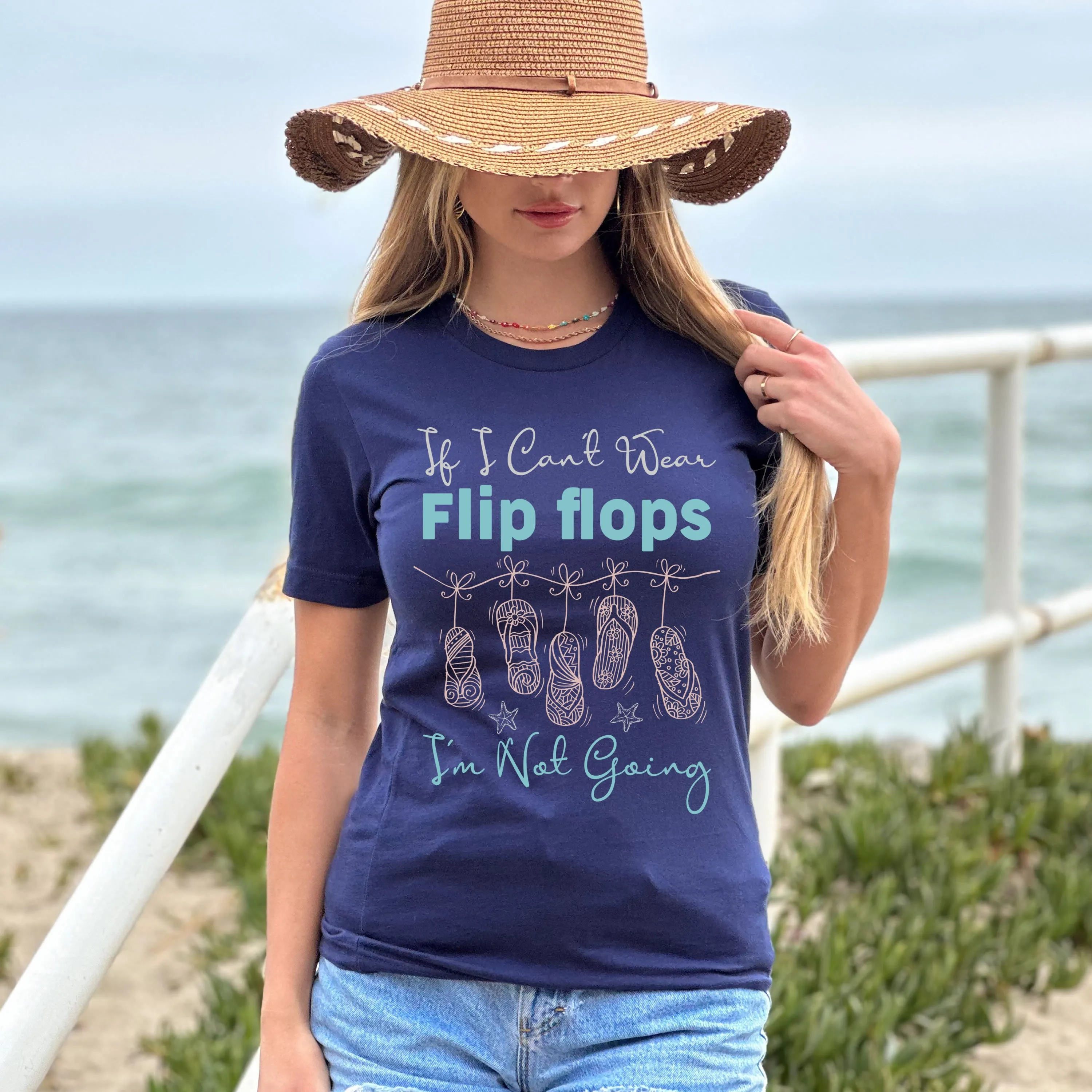 Flip Flops Funny Beach Bum Summer Shirt | Beach Bum Gift | Unisex Jersey T-shirt