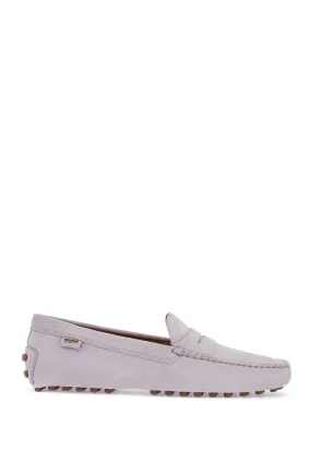 light grey suede leather driving moccasin XXW22L00010RE0 LILAC ASH