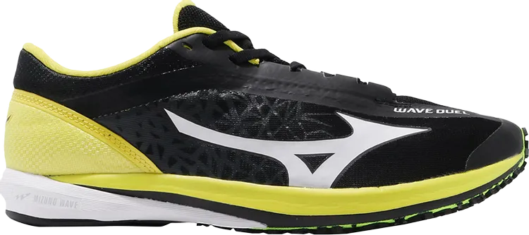 Mizuno Mens Wave Duel Sneakers Runners Athletic Running Shoes - Black/Yellow