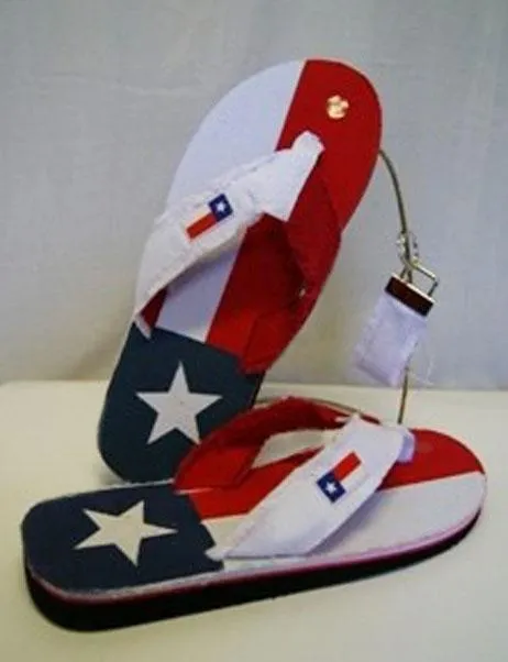Texas Flag Flip Flops
