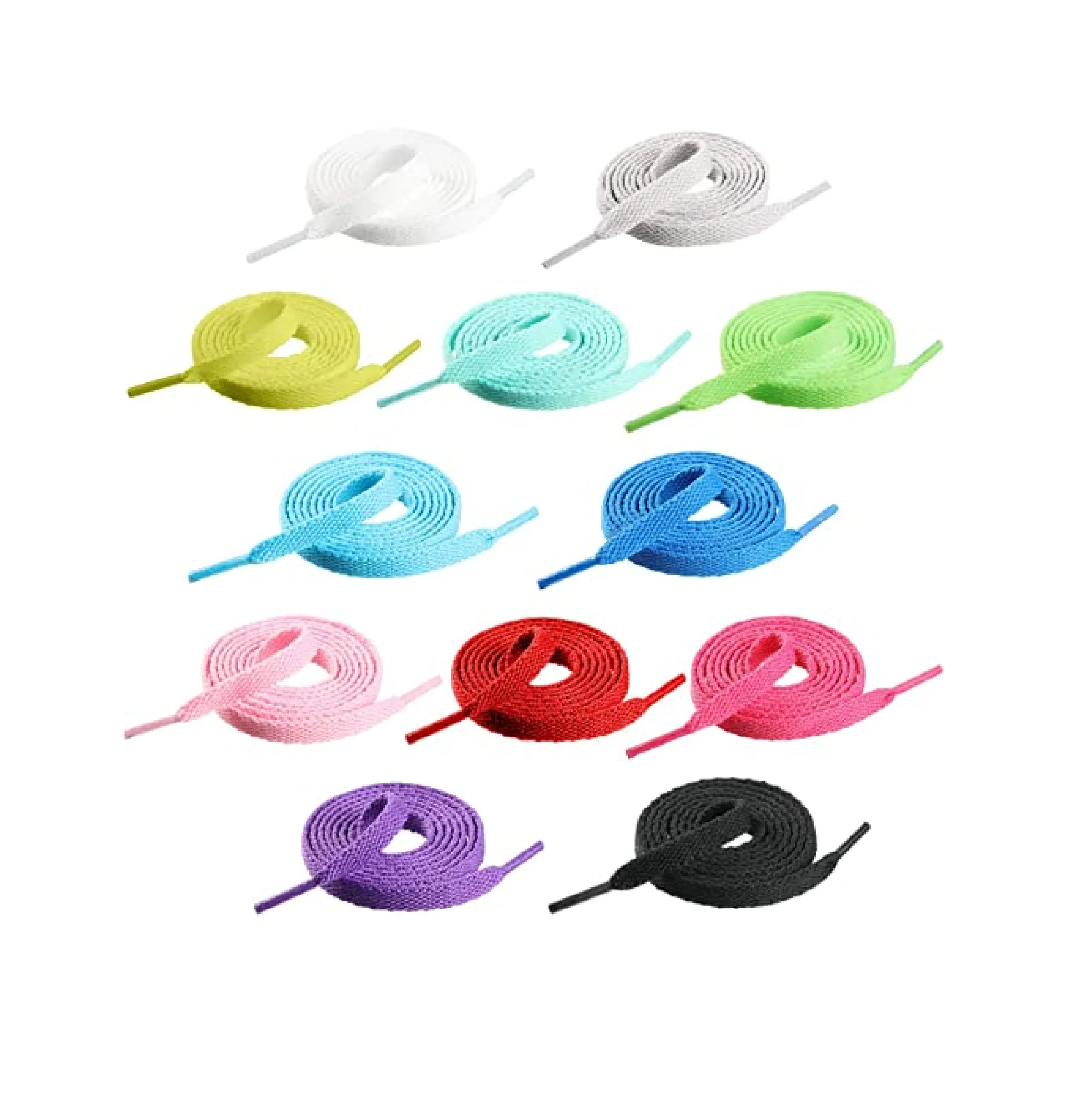 WILLBOND 12 Pairs 40 Inch Colored Flat Shoe Laces Athletic Shoelaces Replacements for Sneakers