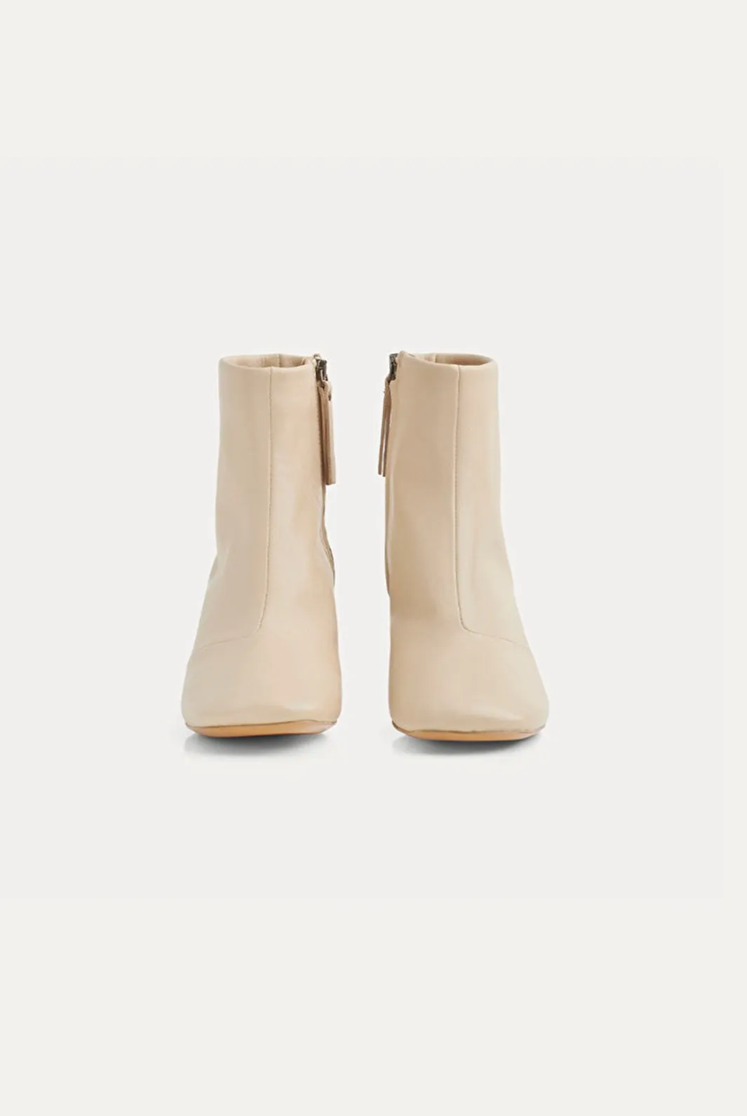 WOODEN HEEL ANKLE BOOTS