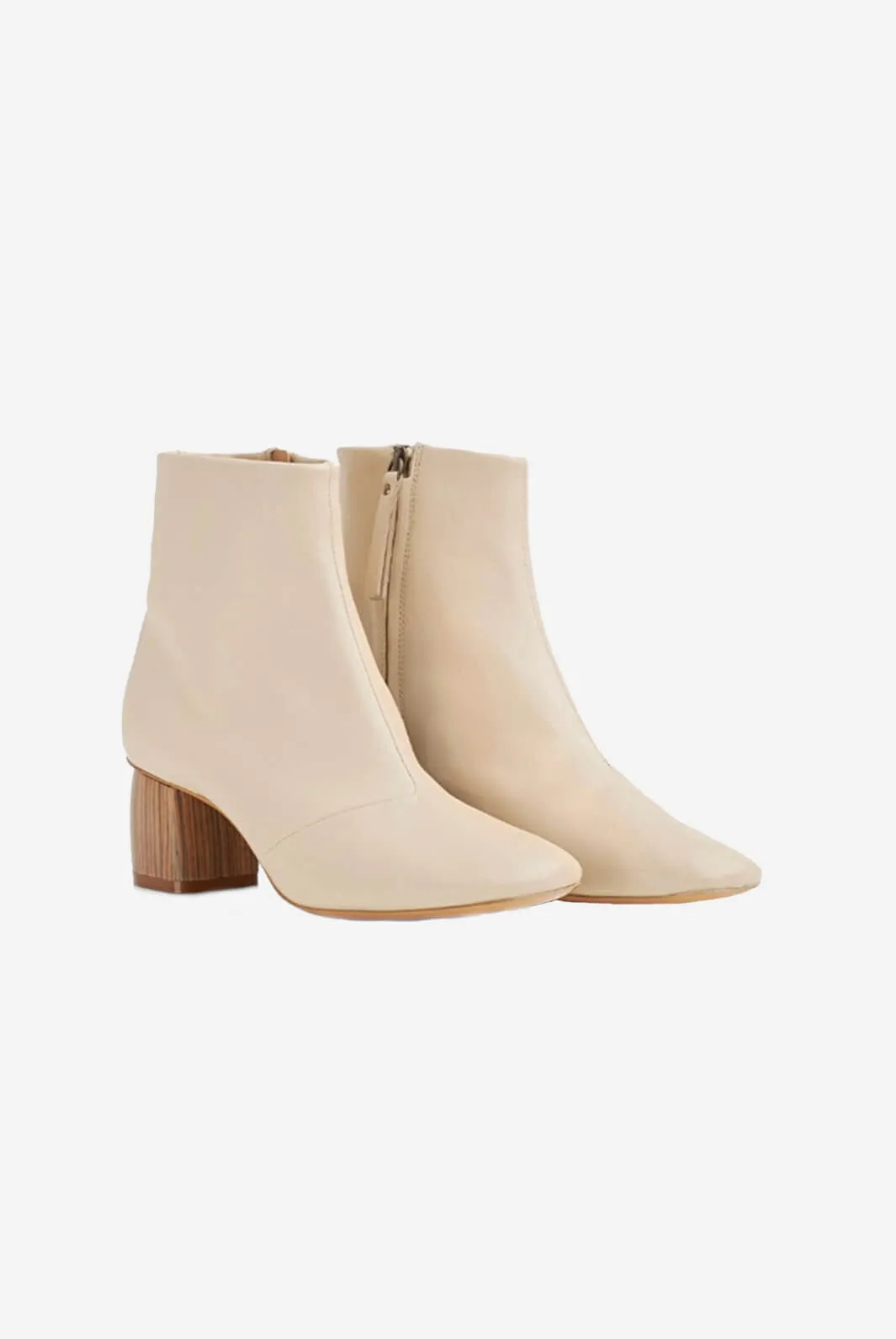 WOODEN HEEL ANKLE BOOTS